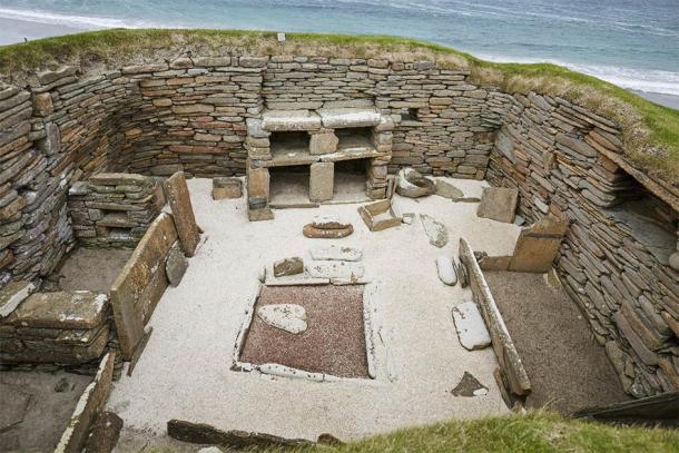 One of the Skara Brae locations showing evidence of little people based on the size of the stone furniture found there. (vinx83 / Adobe Stock)