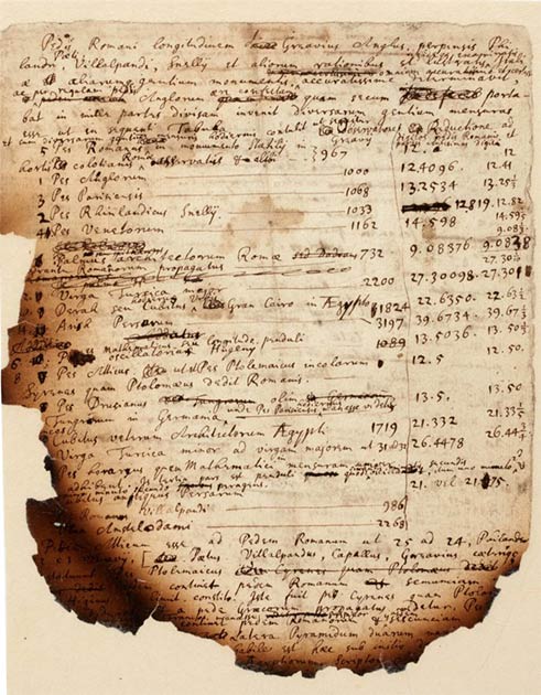 One of the unpublished burned papers for sale. (Isaac Newton/Sotheby's)