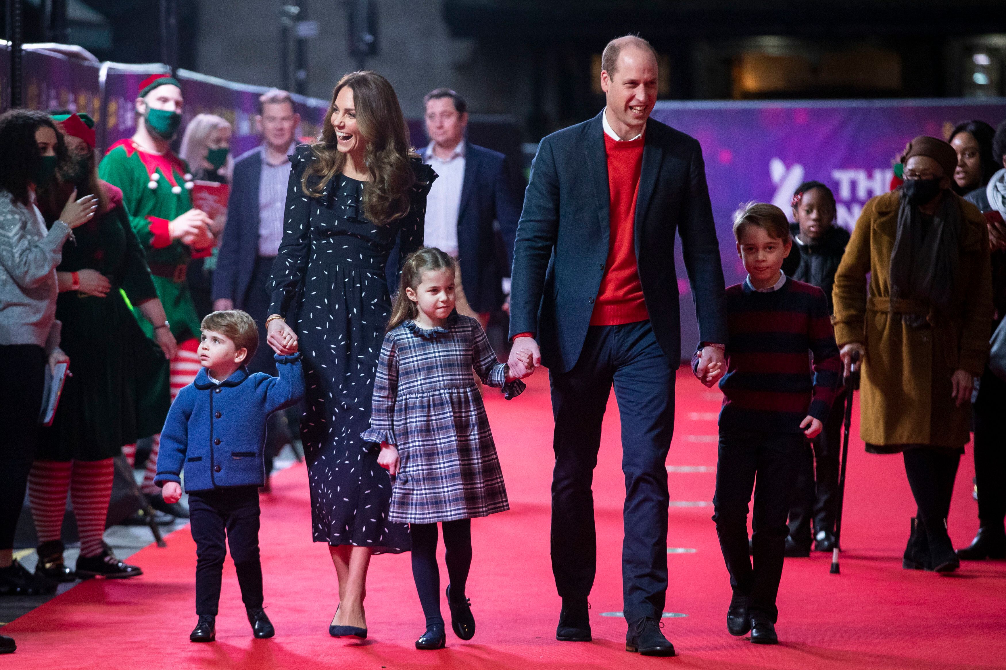 It was the first time the family of five has appeared together at a &ldquo;red carpet&rdquo; event.