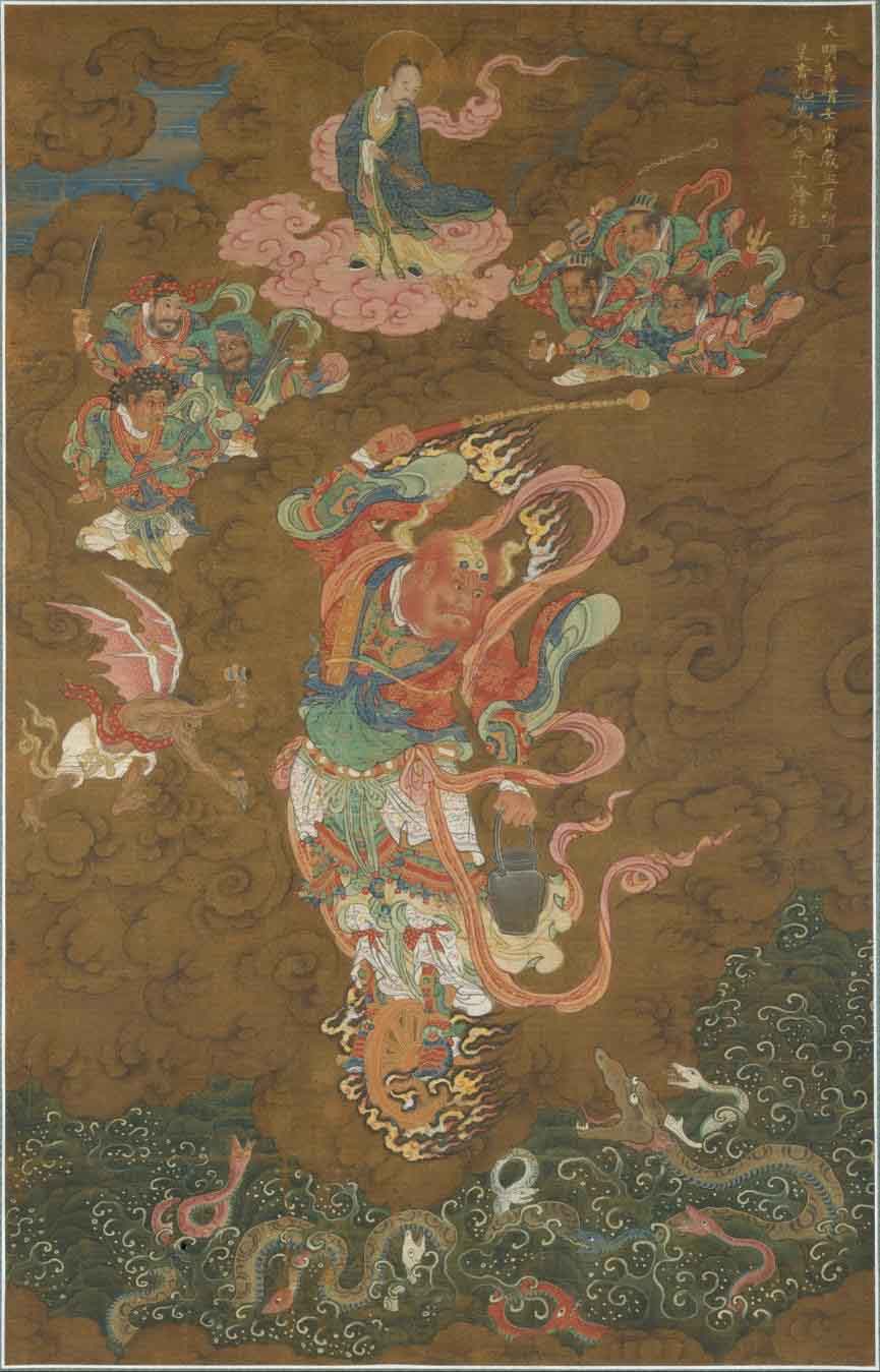 The thunder god Leigong depicted in a 1542 painting from the Ming dynasty. (Public Domain)