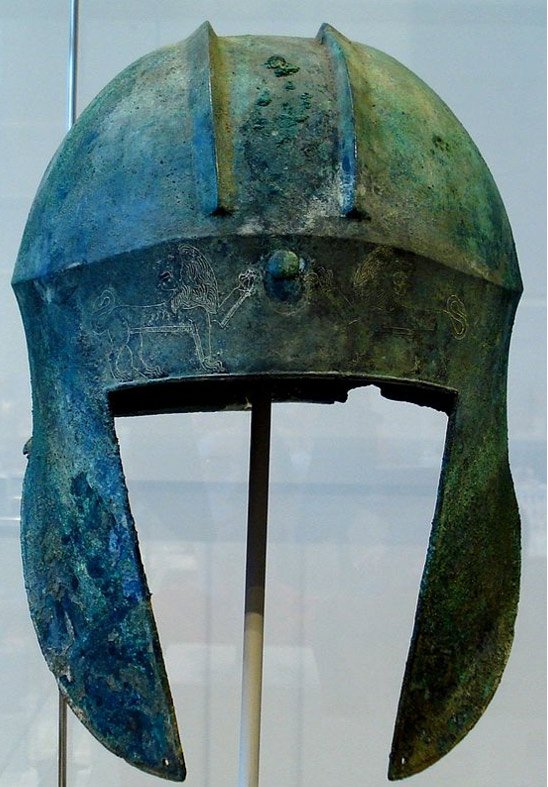"Illyrian" type helmet. Bronze. Greek, 6th-5th century BC. From Argolis-Greece. Photo by David Liam Moran, 2007. 
