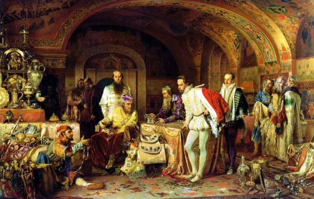 Ivan the Terrible showing his treasures to the English ambassador Horsey. (Alexander Litovchenko /Public domain)
