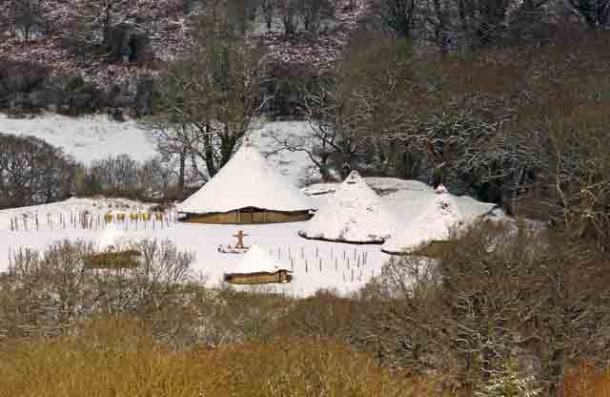 Top Image: ‘Wintry Day: Castell Henllys.’ Plastic Age artifacts were found at the site of the dismantled roundhouses. Source: Dylan Moore/CC BY-SA 2.0