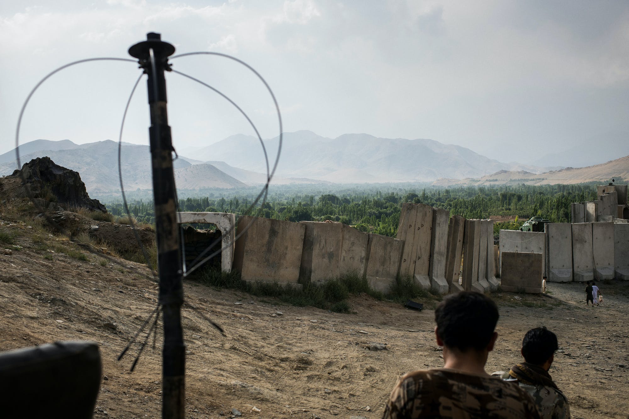 Inside an Afghan National Police checkpoint on the outskirts of Maidan Shahr, the capital of Wardak Province, which has come under increased pressure from the Taliban since the insurgent group signed a peace deal with the U.S. government in February.