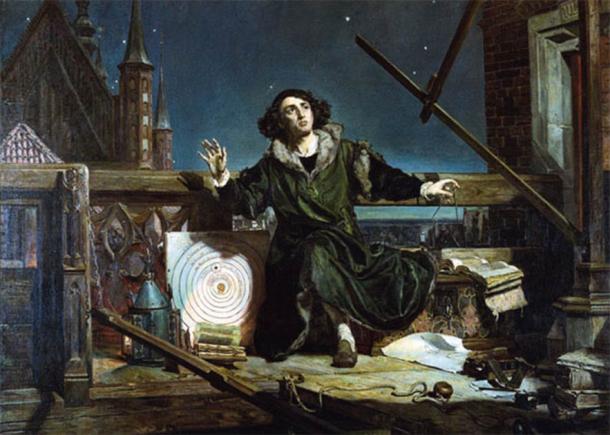 Nicolaus Copernicus observing the heavens in this 19th century AD painting. (Jan Matejko / Public domain)