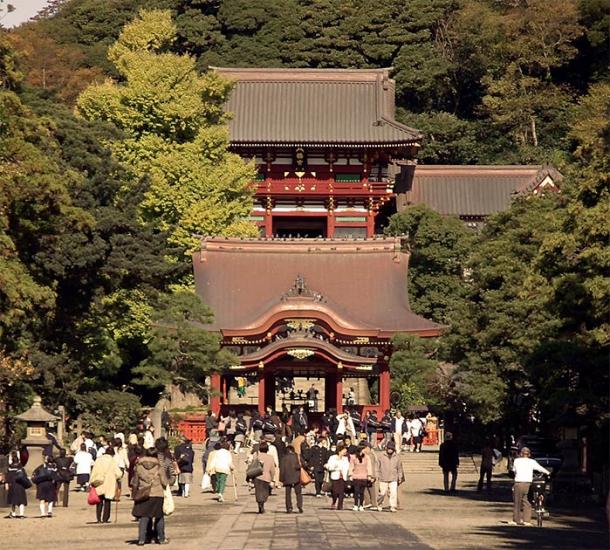 Tsurugaoka Hachiman Shrine in Kamakura, capital of the Minamoto Clan's Kamakura shogunate. (Fg2 / Public domain)