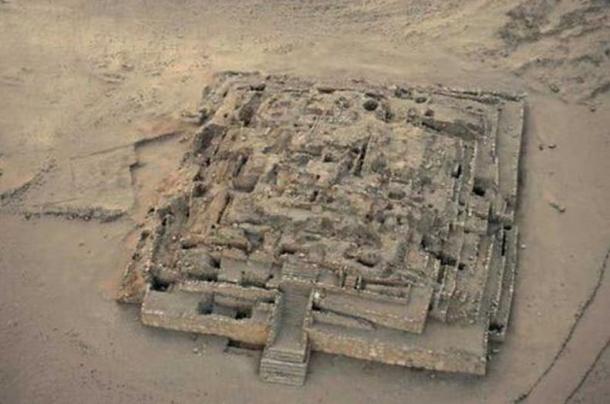 Remains of the Great Pyramid of Caral.