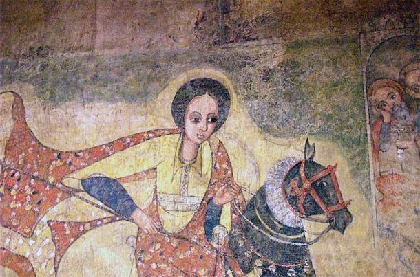 17th century AD painting of the famous Queen of Sheba from a church in Lalibela, Ethiopia. (Magnus Manske/CC BY SA 2.0)