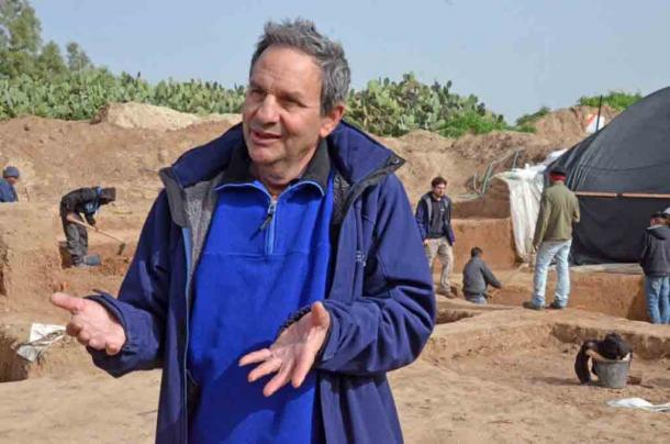 Dr Ianir Milevski of the Israel Antiquities Authority on site at Tel Erani, Israel. Dr Milevski was involved in the latest study on the ancient trade in exotic foods to the Southern Levant from South East Asia. (Yoli Schwartz / Israel Antiquities Authority)