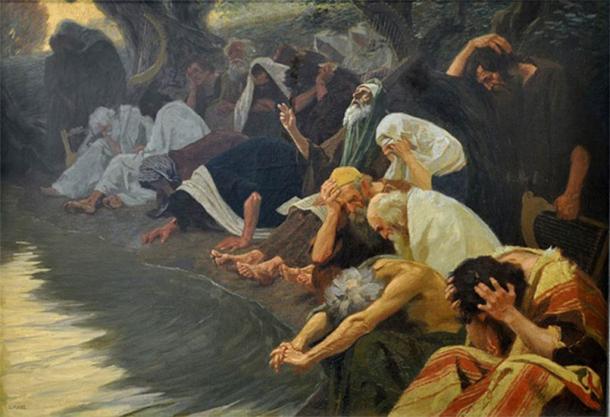 By the Rivers of Babylon by Gebhard Fugel (1920) (Public Domain)