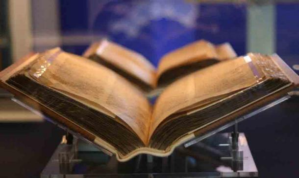 The original Great Domesday book and Little Domesday book of 1086, seen in the museum at the National Archives, Kew, England. (Andrew Barclay/ CC BY-NC-ND 2.0)