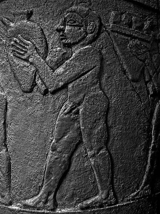 Man depicted on Uruk vase, Pergamon Museum
