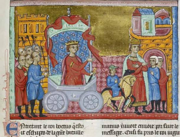 King Jugurtha being paraded through Rome as a prisoner as part of the Roman triumph of Gaius Marius. (Public domain)