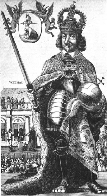 A contemporaneous satirical view of Oliver Cromwell as a usurper of monarchical power. (Kim Traynor / Public Domain)