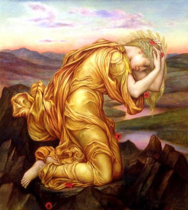 ‘Demeter Mourning for Persephone’ (circa 1906) by Evelyn De Morgan. (Public Domain)