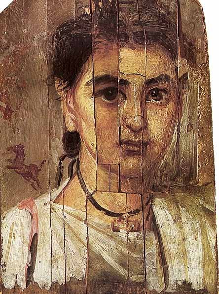 Fayum portrait of a boy during the Roman occupation of Egypt (public domain)