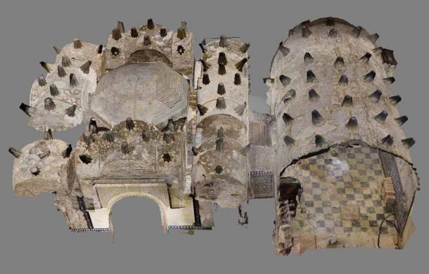 In order to understand the structure of the Seville bathhouse, the archaeologist Margarita de Alba has used photography to recreate how this bathhouse would have looked in the 12th century. (Margarita de Alba)