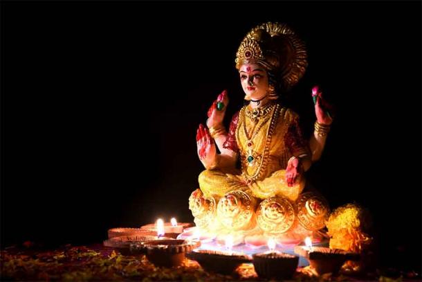 A statue of the goddess Lakshmi during India's famous Diwali celebration. Source: Dipak Shelare / Adobe Stock