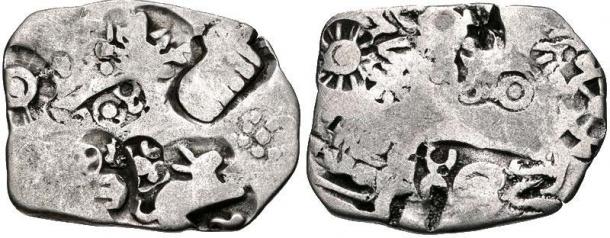 Magadha kingdom coin, circa 350 BC. (CNG Coins/CC BY-SA 3.0)