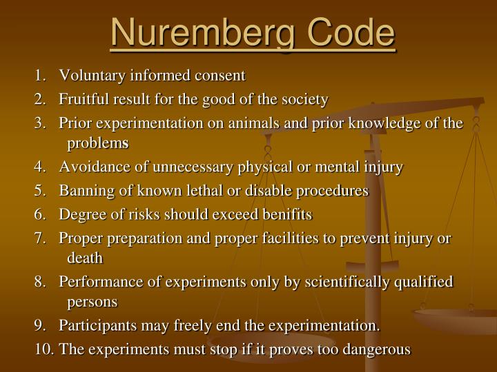 Nuremburg Code 2