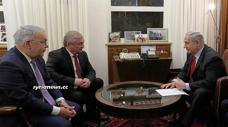 Russia Envoy to Syria Lavrentiev with Israel War Criminal Netanyahu