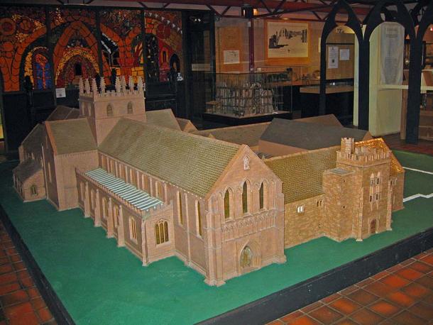 Model of the abbey as it is thought it would have appeared in the 16th century. (Public Domain)