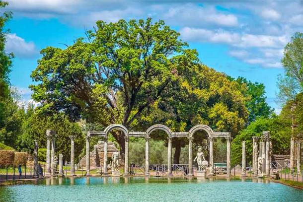 The Canopus garden area of Hadrian's Villa, inspired by the coastal "resort" town of the same name in Egypt. (Luca Lorenzelli / Adobe Stock)