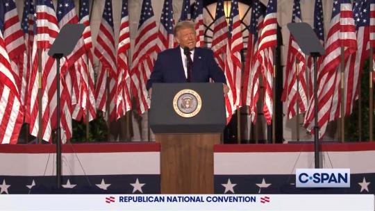 President Donald Trump during the Official Acceptance Speech at 2020 Republican National Convention (CSPAN)