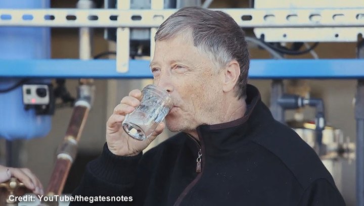 WATCH: Bill Gates drinks water that was once poop — for a good cause - National | Globalnews.ca