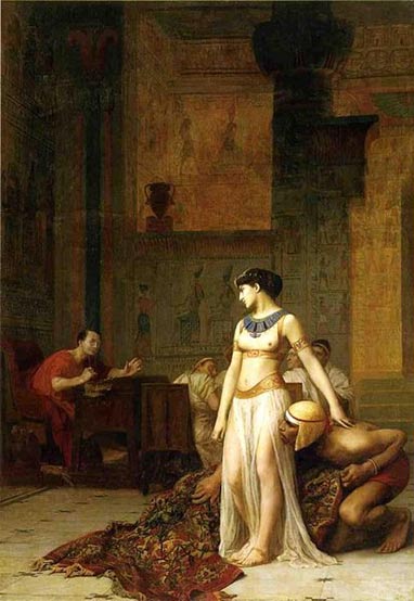 Cleopatra and Caesar (1866). Painting by Jean-Léon Gérôme 