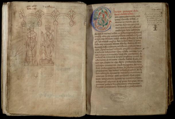 The ancient Liber Eliensis manuscript tells a similar, if somewhat more dramatic tale, of Aethelthryth’s tearful, passionate pleas to her husband for the freedom to pursue her yearning desire to serve her one true love: the “celestial Bridegroom,” Jesus Christ. (Public domain)