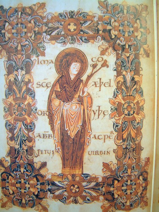 Saint Aethelthryth of Ely from the Benedictional of St. Æthelwold depicted in an illuminated manuscript in the British Library. (monk / Public domain)