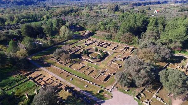 Aerial drone photo of the enthralling ruins of ancient Olympia, birthplace of the Olympic Games. ( aerial-drone / Adobe Stock )
