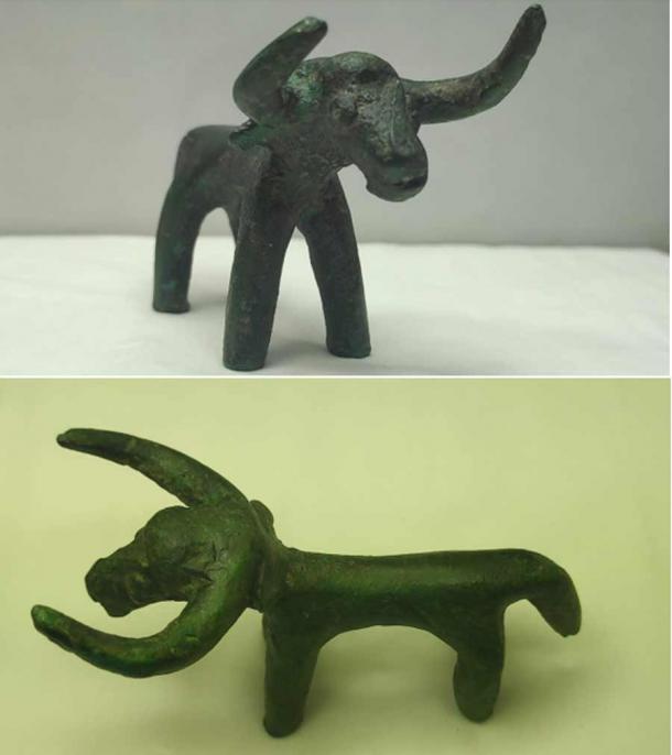 The bronze bull idol has one impressive set of horns! (Greek Ministry of Culture and Sports)