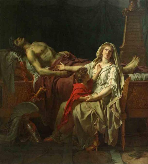 Andromache lamenting the death of her husband Hector of Troy. (Sailko / CC BY 3.0)