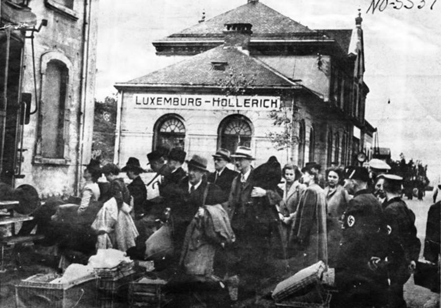 DEPORTATION OF Jews from Hollerich, Luxembourg, by local police, 1942. (eurojewcong)
