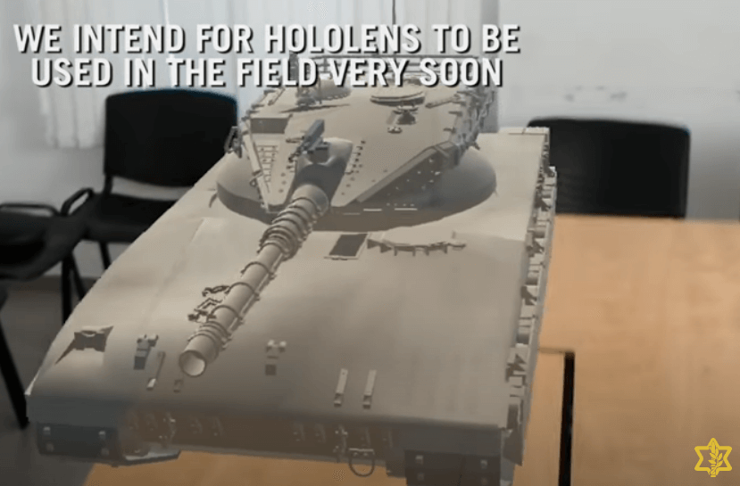 Another screenshot from a video describing the IDF's uses of Microsoft HoloLens.