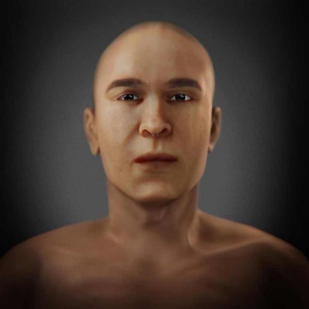 The facial reconstruction of mummy KV55. (FAPAB Research Center)