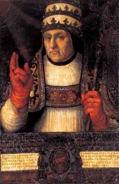 Alfonso Borgia was elected pope on 8 April 1455, and he took the papal name Callixtus III. Two other members of the House of Borgia would also become popes. (Juan de Juanes and workshop / Public domain)