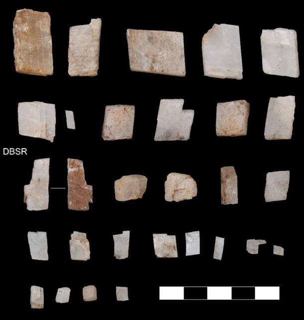 Crystals collected by early Homo sapiens in the southern Kalahari 105,000 years ago. (Credit: Jayne Wilkins)