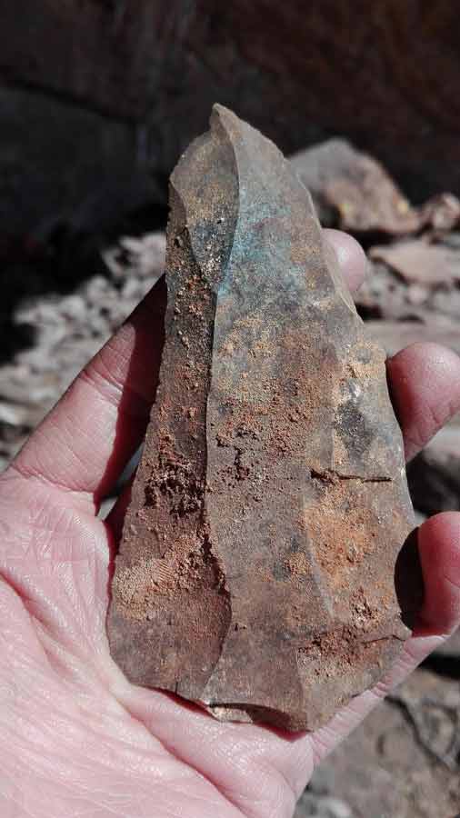 One of the stone tools excavated from Ga-Mohana Hill North Rockshelter. (Credit: Jayne Wilkins)