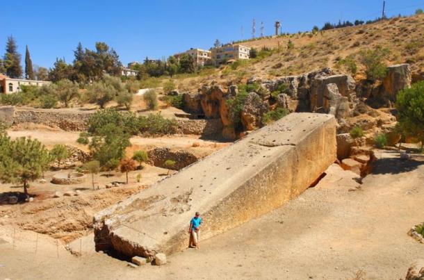 The Stone of the Pregnant Woman, one of the giant monoliths discovered in Baalbek, Lebanon, known as Heliopolis in Roman times