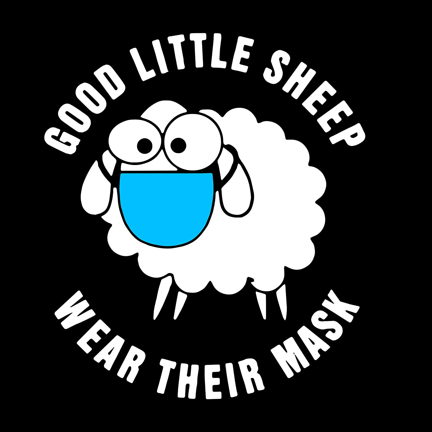 Amazon.com: Good Little Sheep Wear Their Mask Decal diecut 6" x 4.5" Coronavirus Covid-19 Covid19: Handmade