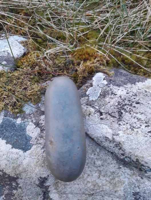 The strange, oval-shaped stone found in the tomb. Source: RTE
