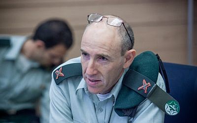 Brig. Gen. Itay Brun, head of the IDF Military Intelligence research section, at a Foreign Affairs and Defense committee hearing at the Knesset on Tuesday (photo credit: Noam Moskowitz/Flash90)