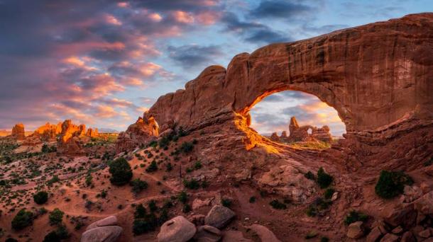 The area in and around Arches National Park in Utah is popular with climbers, who are worried that illegal climbing gives them a bad name. (aheflin / Adobe Stock)