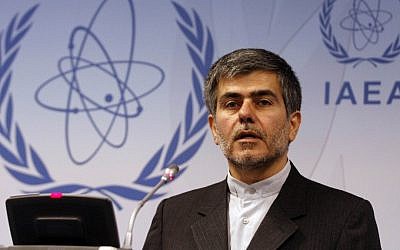Fereydoon Abbasi Davani, Iran's vice president and head of the country's Atomic Energy Organization (photo credit: Ronald Zak/AP)