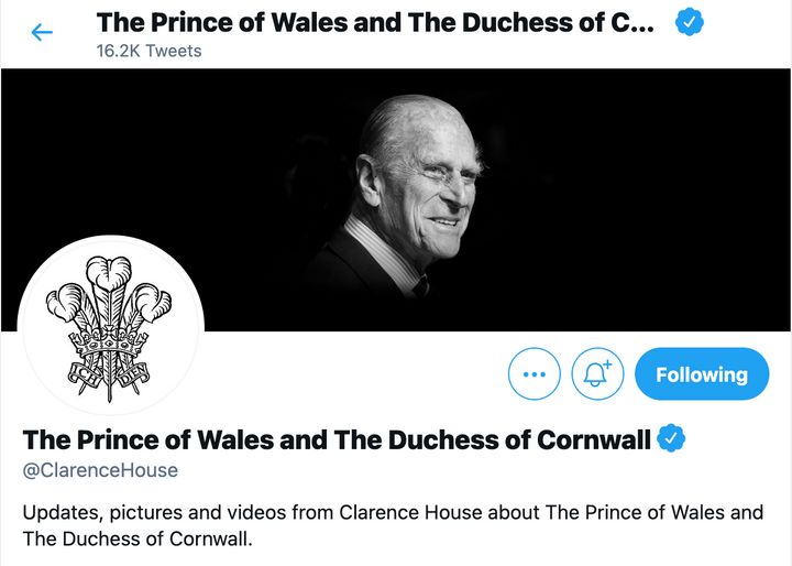 Prince Charles and Camilla, Duchess of Cornwall's Twitter account changed as well.&nbsp;