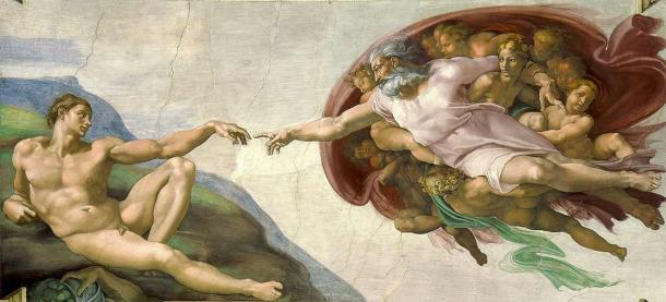 Creation of Adam by Michaelangelo (1511) Sistine Chapel Rome (Public Domain)
