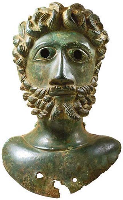 The highlight of this Roman bronze collection discovered in a Yorkshire field, is the bust depicting Marcus Aurelius. The whole collection is now up for auction at Hansons Auctioneers. (Hansons Auctioneers)